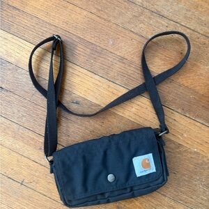 Carhartt Black Belt Bag with Logo Patch